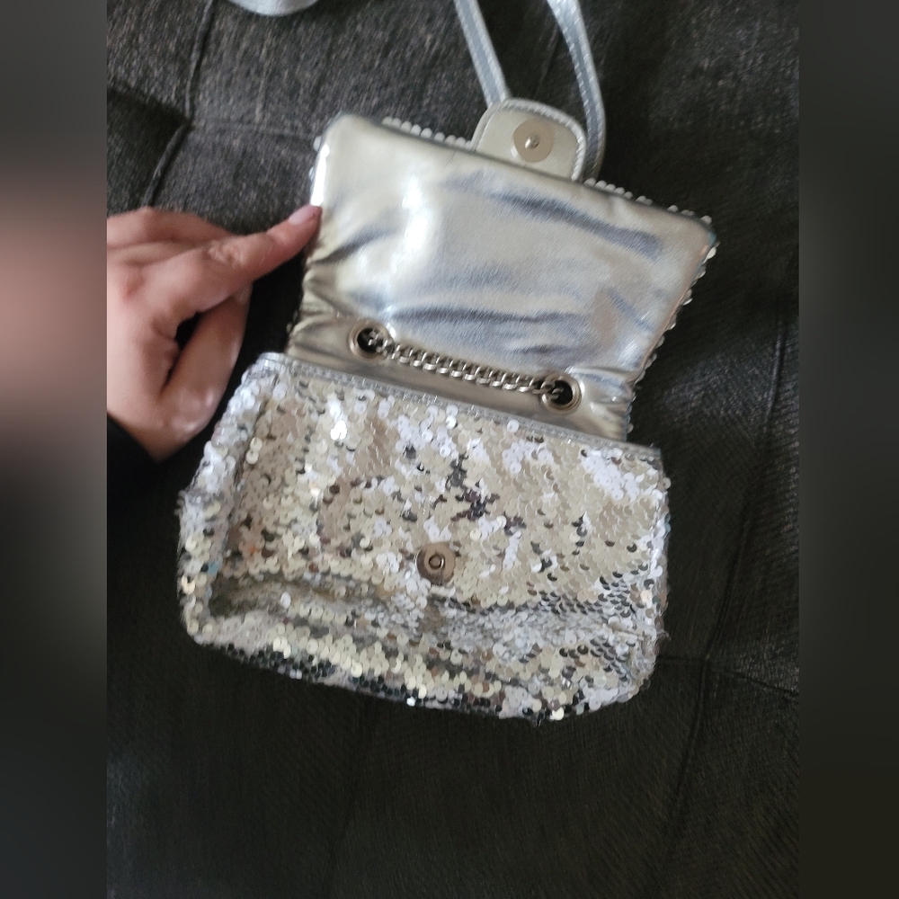 Disney Frozen Silver Sequins Crossbody - Picture 4 of 8